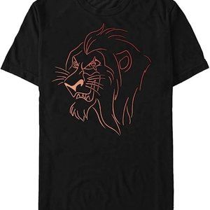 Disney Big & Tall Villains Scar Line Men's Tops Short Sleeve Tee Shirt